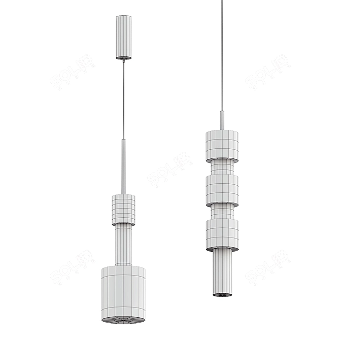  Modern Pendant Light Fixture 3D model image 4