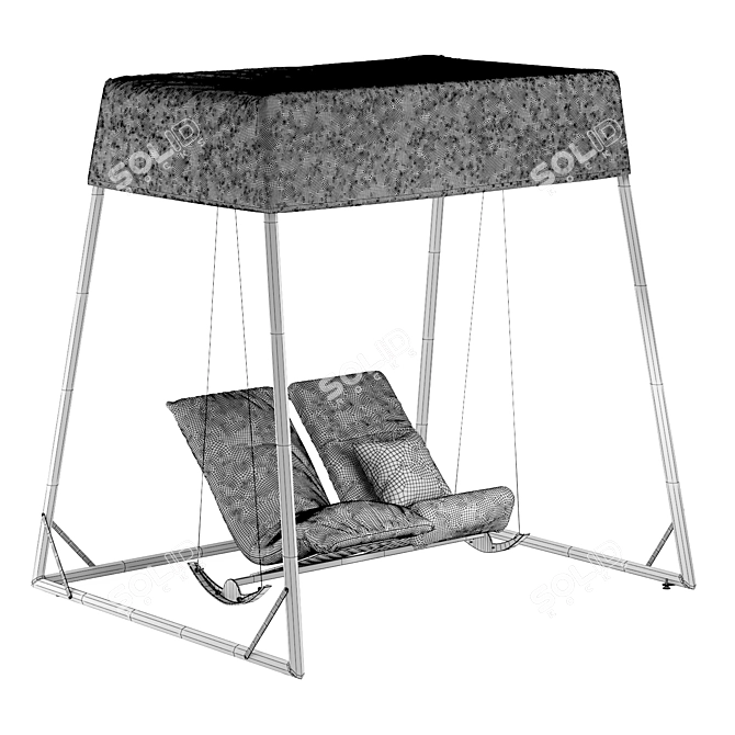 Rocking Frog Swing for Outdoors 3D model image 5