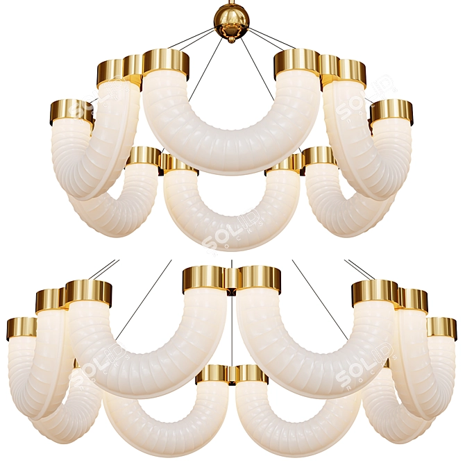 Modern Hanging Lamps Hoop PR 3D model image 1