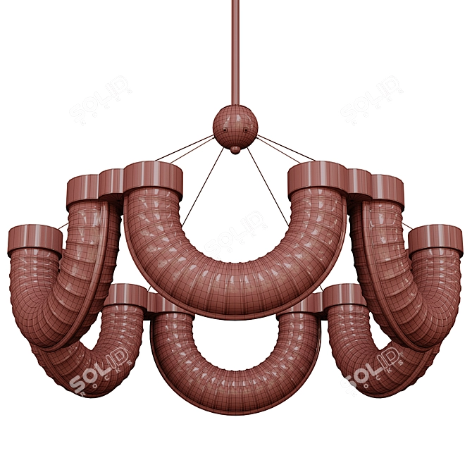 Modern Hanging Lamps Hoop PR 3D model image 5