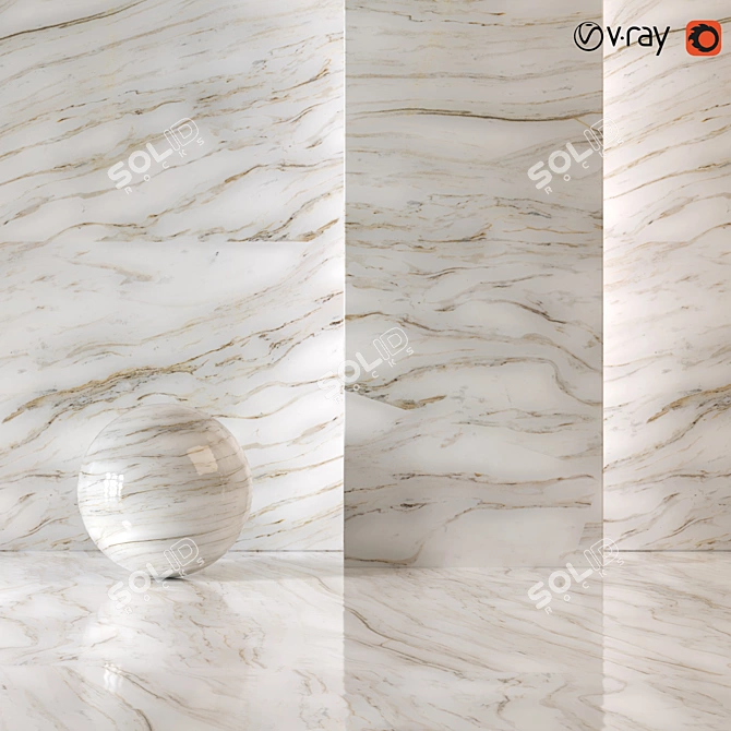 Luxury Italian Marble Texture Kit 3D model image 1