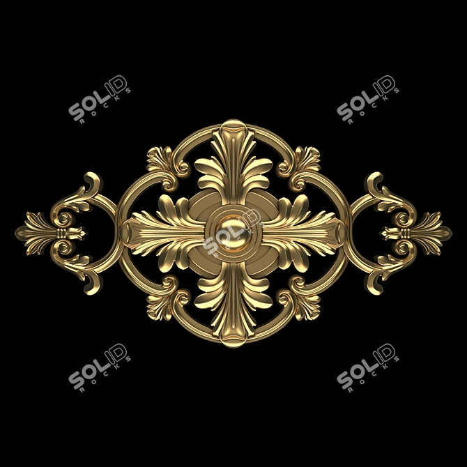 Luxury 3D Ornament Rendering Set 3D model image 3