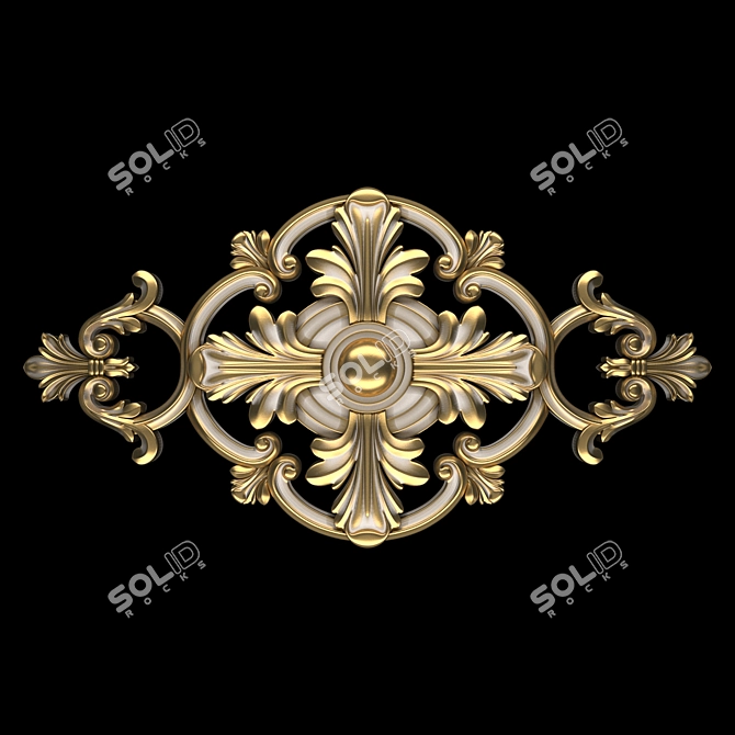 Luxury 3D Ornament Rendering Set 3D model image 4