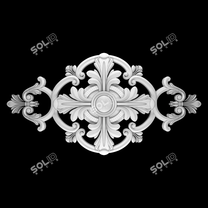 Luxury 3D Ornament Rendering Set 3D model image 6