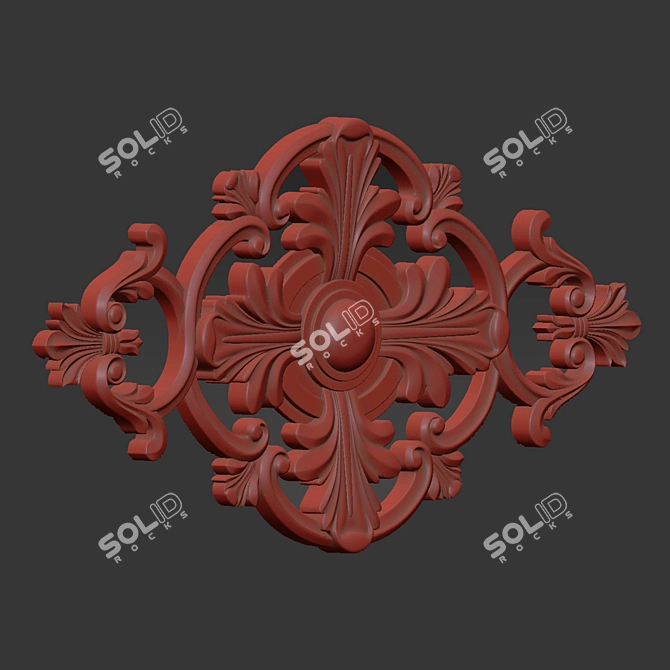 Luxury 3D Ornament Rendering Set 3D model image 7