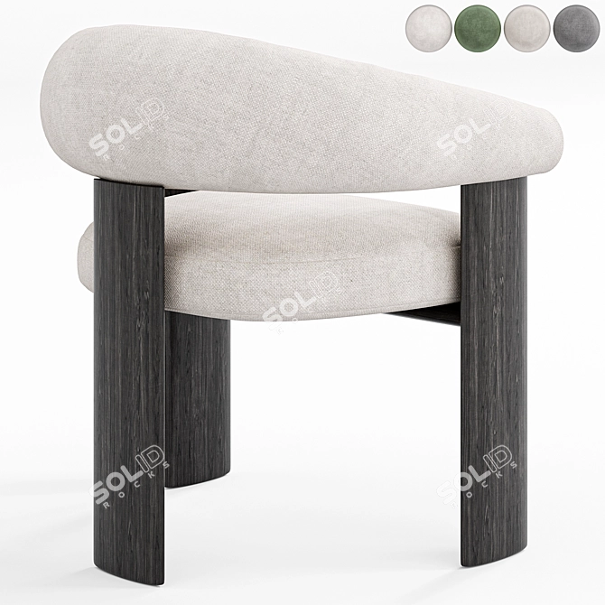 Sleek Bracci Chair 2015 Design 3D model image 2