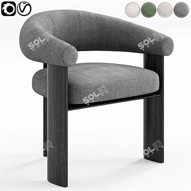 Sleek Bracci Chair 2015 Design 3D model image 6