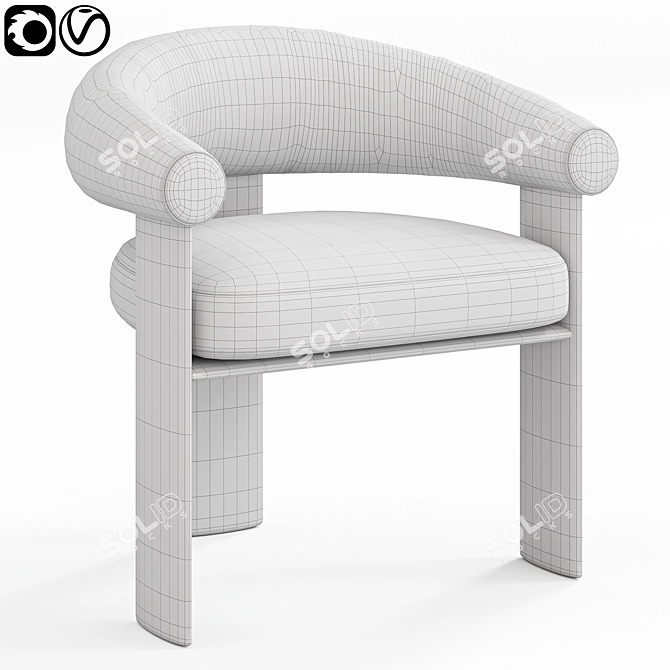 Sleek Bracci Chair 2015 Design 3D model image 7