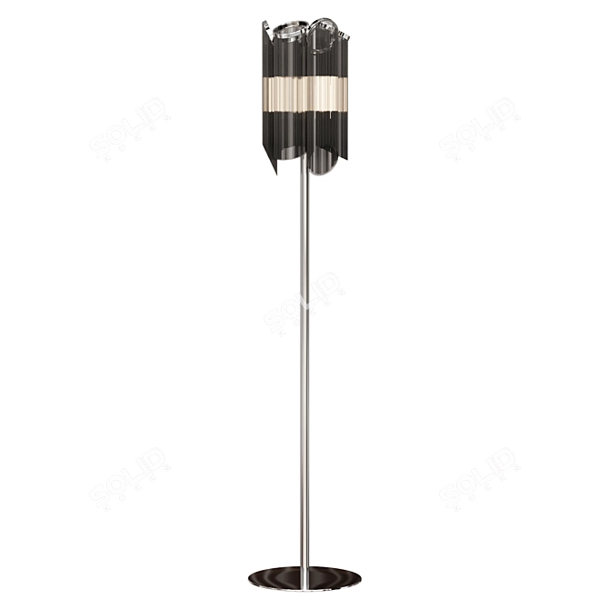 Terzani Stream Floor Lamp Silver 3D model image 1