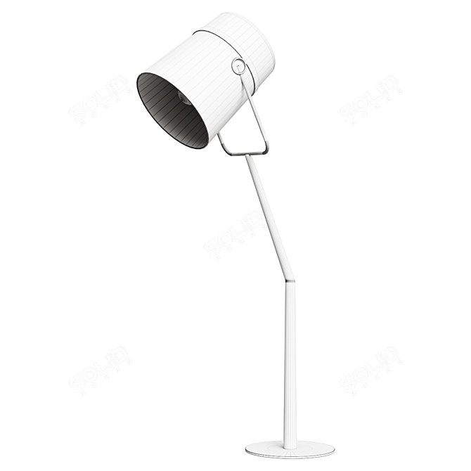 Designer Floor Lamp Diesel Fork Ivory 3D model image 2