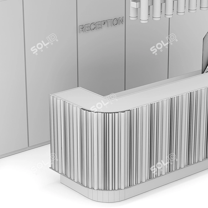 Sleek Reception 12 Desk Organizer 3D model image 6