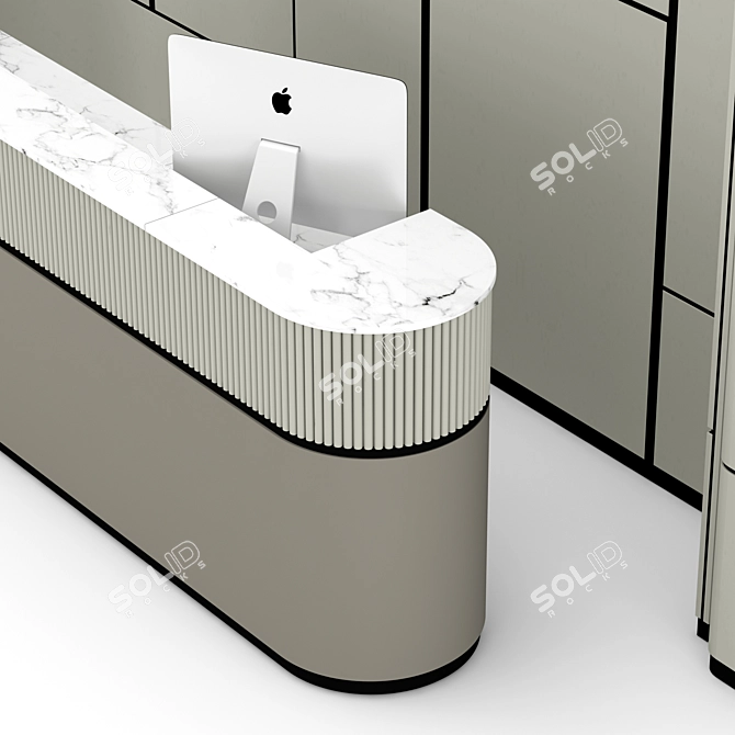 Elegant Reception Desk Organizer 3D model image 4