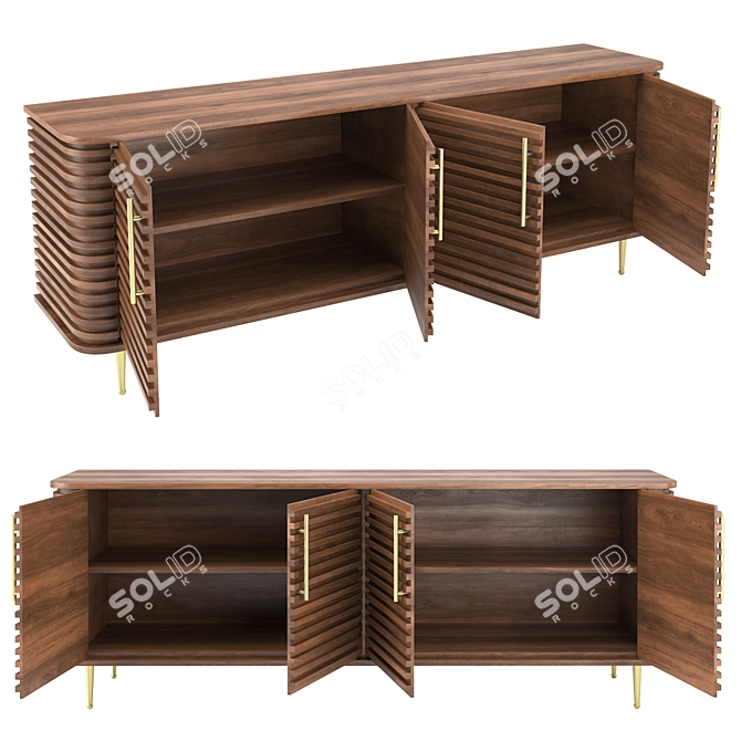 Elegant Paris Sideboard by Berkeley 3D model image 5