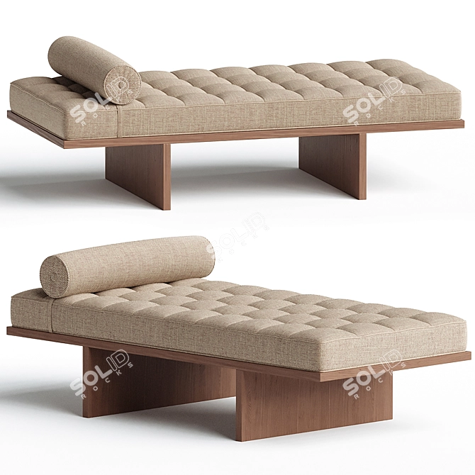 Stylish Daybed by Usona 3D model image 1