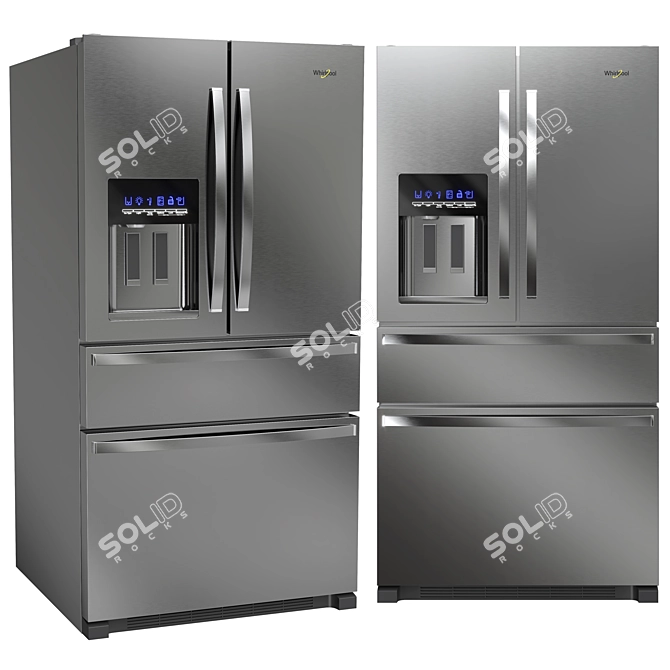 Whirlpool Refrigerator 3D Collection 3D model image 2