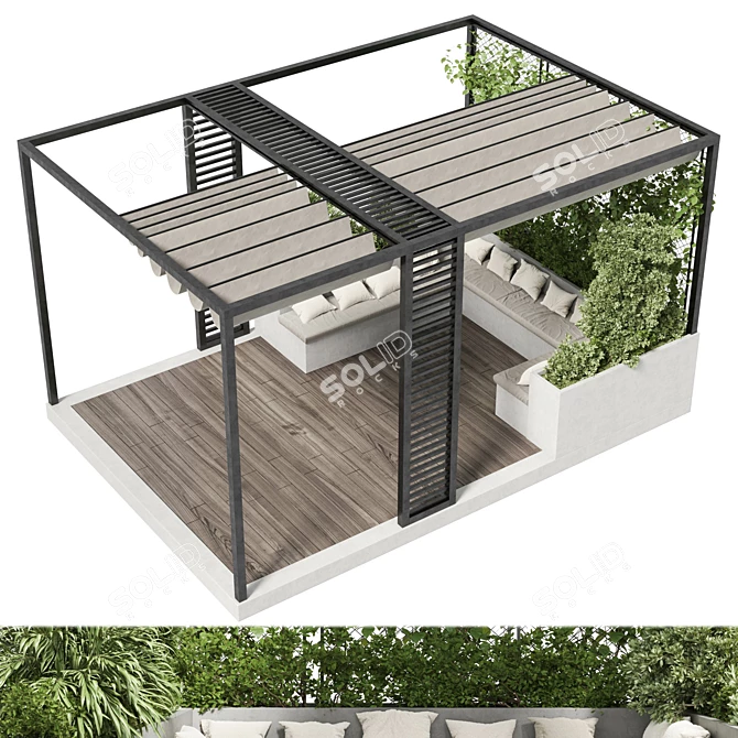 Pergola & Roof Garden Furniture 3D model image 3