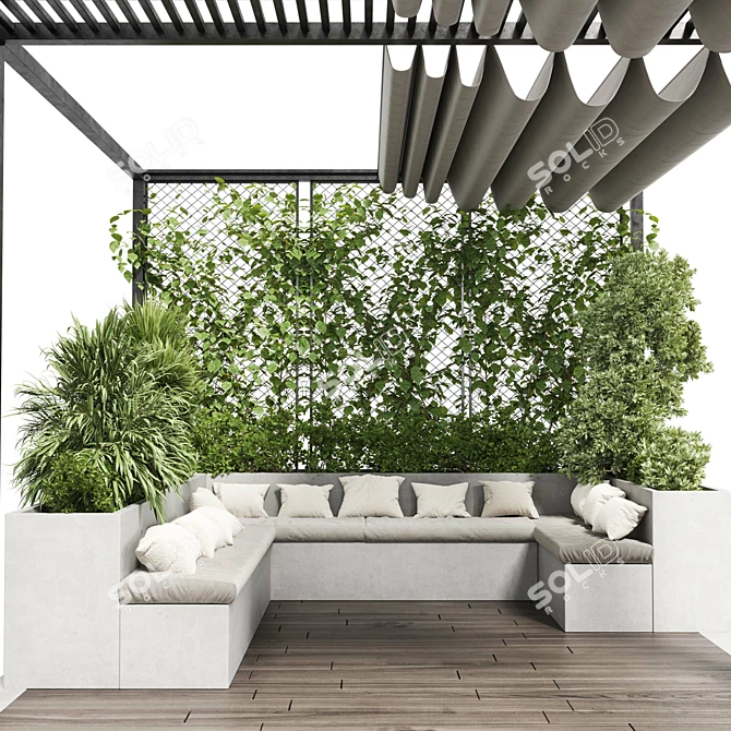 Pergola & Roof Garden Furniture 3D model image 5