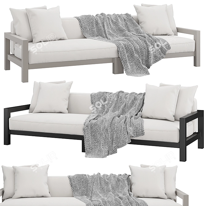 Eichholtz Cap-Antibes Outdoor Sofa 3D model image 1