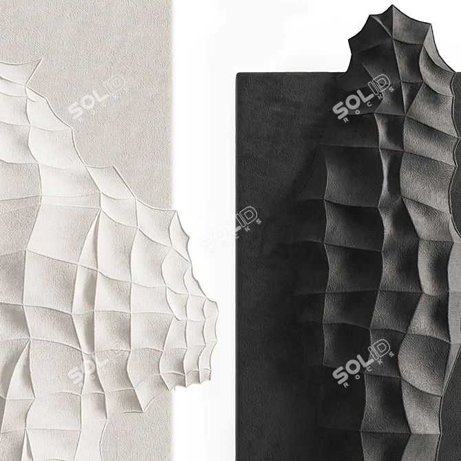 Contemporary 3D Geometric Wall Art 3D model image 2