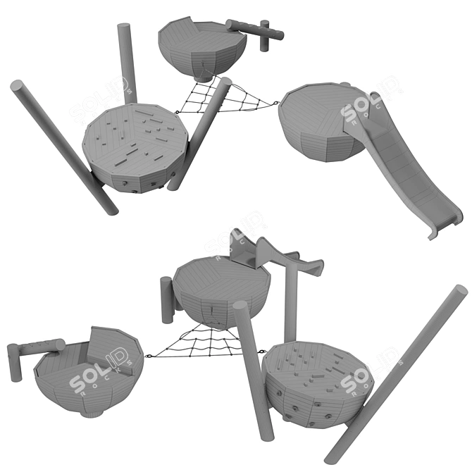 Forest Nest Playground Set 3D model image 3