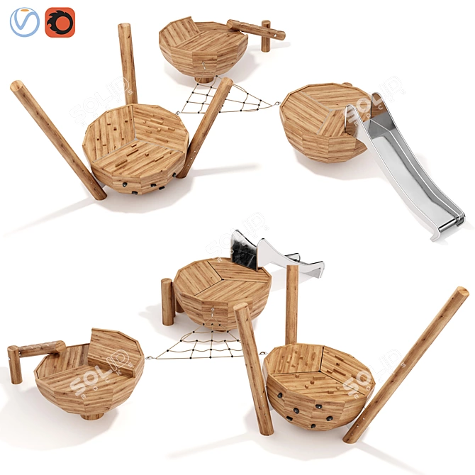 Forest Nest Playground Set 3D model image 5