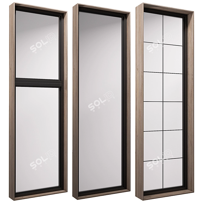 Sleek Modern Windows Design 3D model image 3