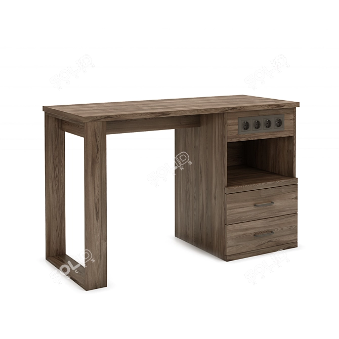 Manicure Table with 4 Outlets 3D model image 1