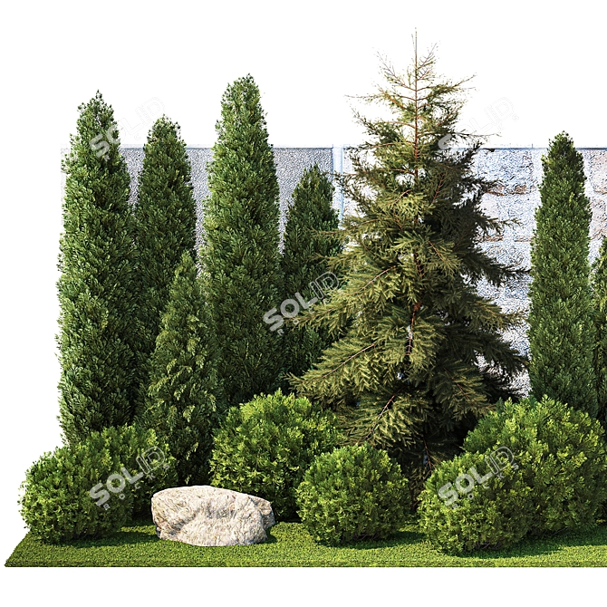 Landscape Design Plants Collection 3D model image 2