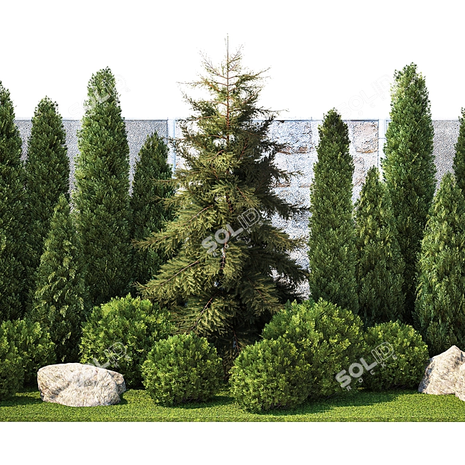 Landscape Design Plants Collection 3D model image 3