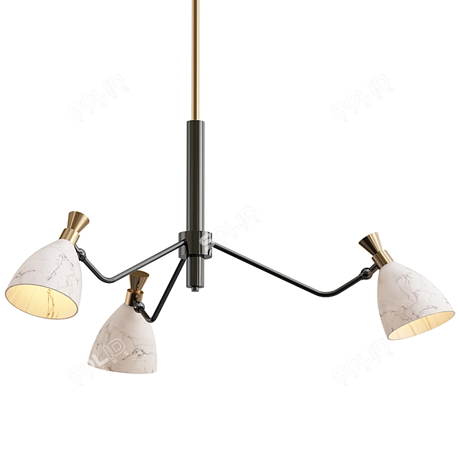 Elegant Cumberland Chandelier Statement Piece 3D model image 1