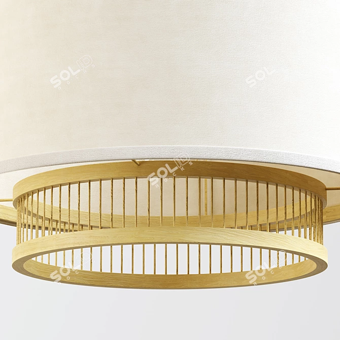 Mahina Natural Bamboo Pendant Light 3D model image 4