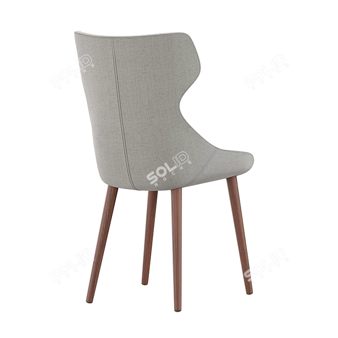 Elegant ANTEA Chair on Wood Base 3D model image 6