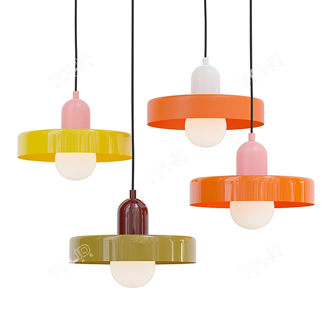 Geometric Orb Pendant Light 3D model image 1