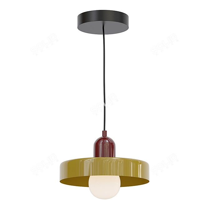 Geometric Orb Pendant Light 3D model image 2