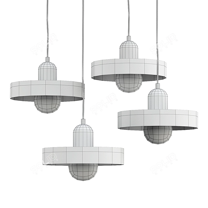 Geometric Orb Pendant Light 3D model image 3