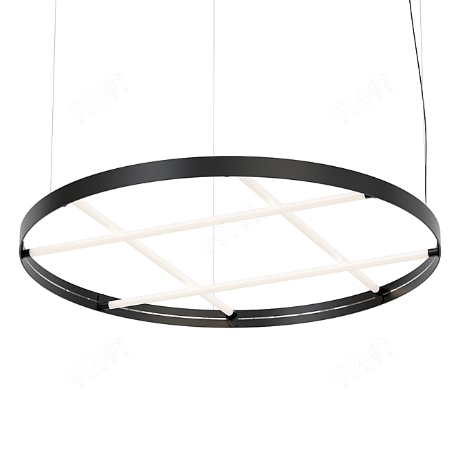 Compact Round LED Ceiling Light 3D model image 1