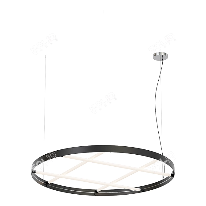 Compact Round LED Ceiling Light 3D model image 2