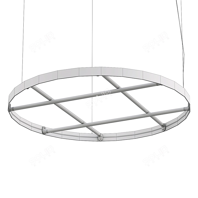 Compact Round LED Ceiling Light 3D model image 3