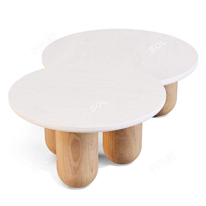 Greek-inspired Nesting Column Tables 3D model image 2