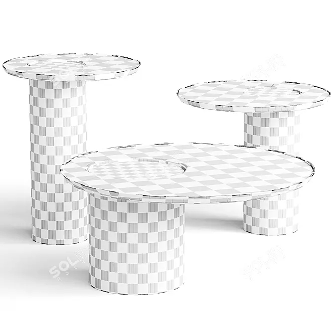 Sleek Wewood Lago Coffee Tables 3D model image 2