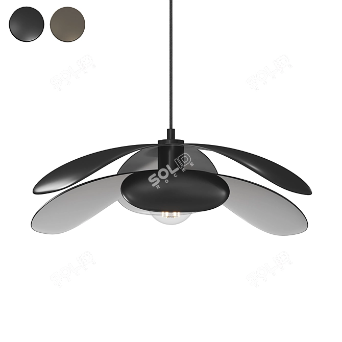 Modern Maple Pendant Light Fixture 3D model image 1