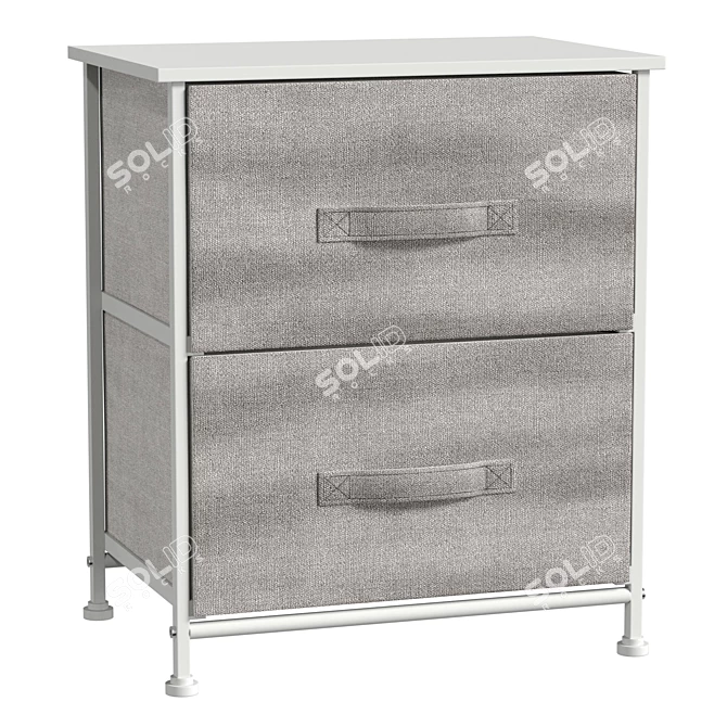 Modern Asher Nightstand with UVs Unwrapped 3D model image 1