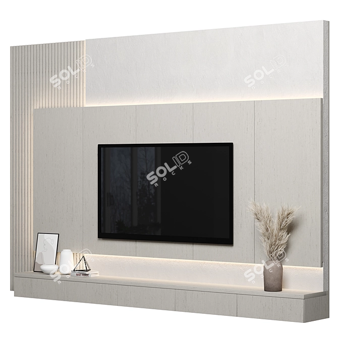 Modular TV Wall Unit 116 3D model image 4