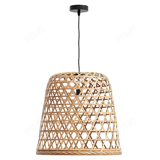 Handcrafted Batu Lamp with UV Unwrapped Model 3D model image 2