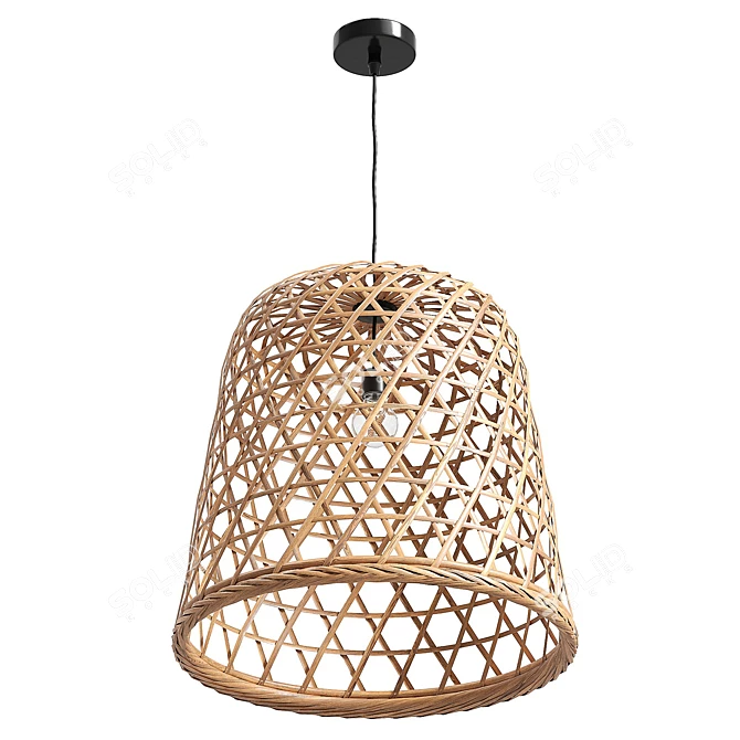 Handcrafted Batu Lamp with UV Unwrapped Model 3D model image 3