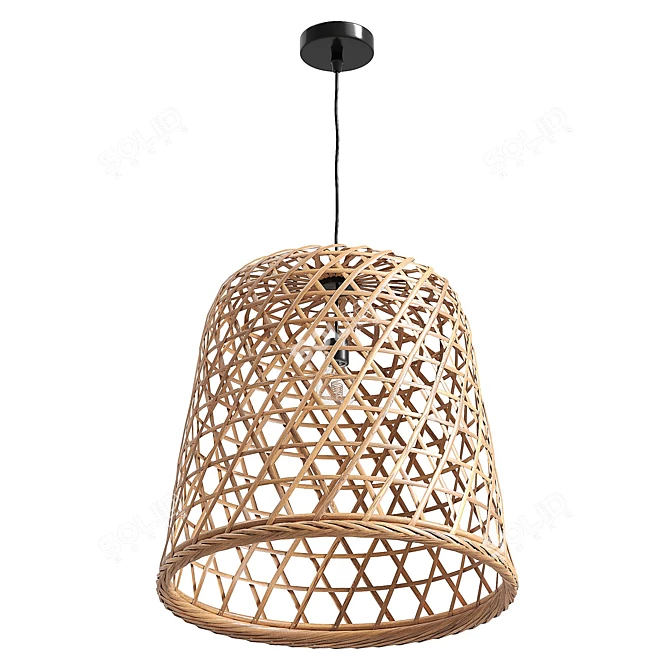 Handcrafted Batu Lamp with UV Unwrapped Model 3D model image 5