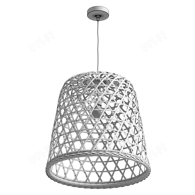 Handcrafted Batu Lamp with UV Unwrapped Model 3D model image 6