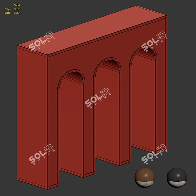 Modena Console by VOLANTE DESIGN 3D model image 7