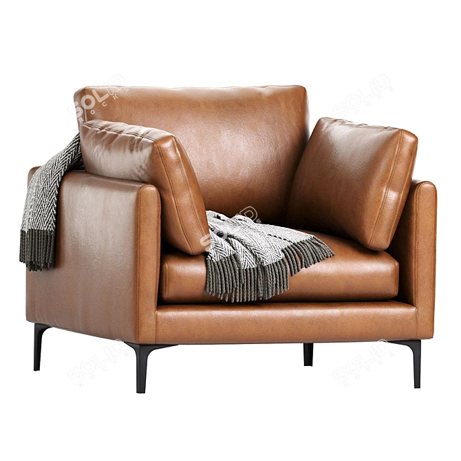 Contemporary Adams Armchair Design 3D model image 1