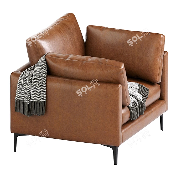 Contemporary Adams Armchair Design 3D model image 3